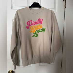 Pretty Little Lady HANDSOME POD Beige Crewneck